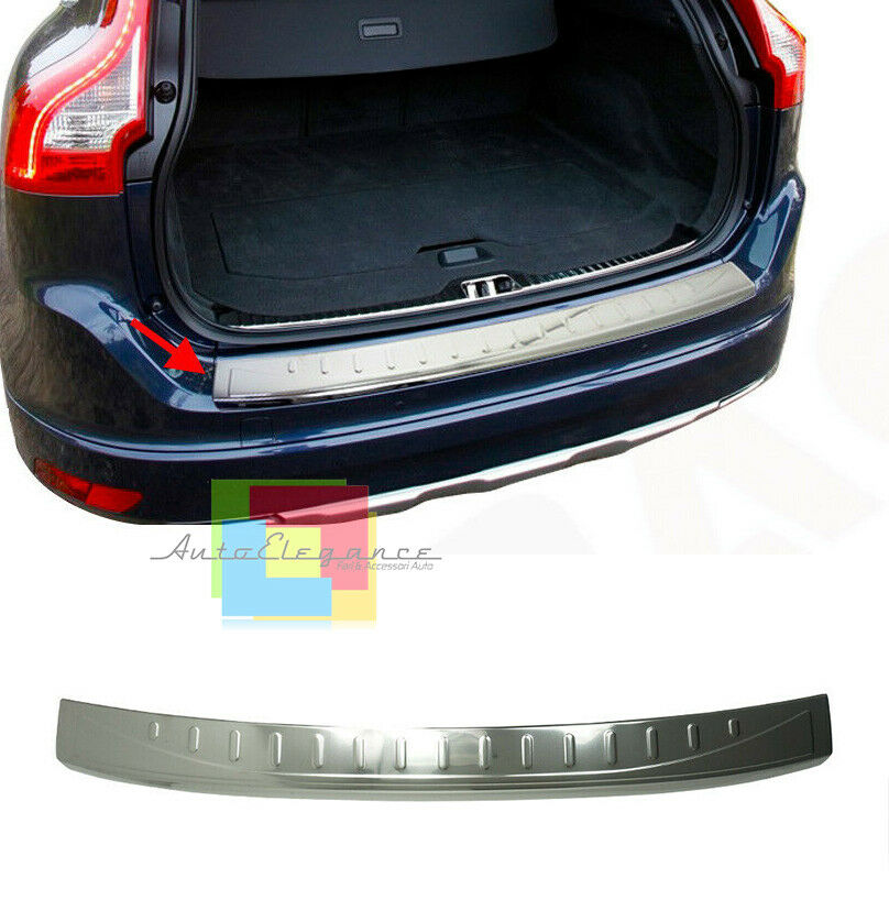 PIASTRA CROMATA PORTELLONE COFANO POSTERIORE VOLVO XC60 2014+ ACCIAIO INOX