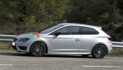 SEAT LEON 5F 2012+ 3 DOOR SIDE SKIRTS SPORTY LOOK UNDER DOOR SPOILER