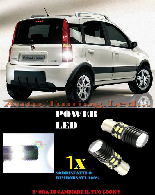 LAMPADA RETROMARCIA A LED P21W BA15 FIAT PANDA 6000K CANBUS NO ERROR