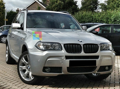 GRIGLIA ANTERIORE LOOK M PER BMW X3 E83 2007-2010 LCI LIFT NERA DOPPIA FASCIA .-