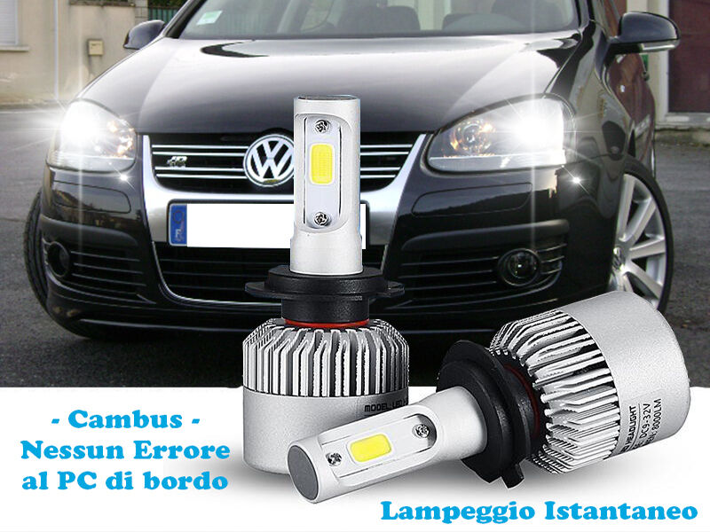 LAMPADE ANABBAGLIANTI LED VW GOLF 5 2003-2008 LAMPEGGIO ISTANTANEO 6000K