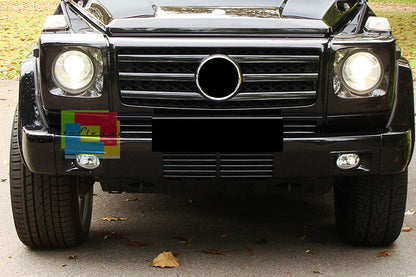 MERCEDES W463 Classe G 1990-2010 GRIGLIA ANTERIORE LOOK AMG PROFILI CROMATI .-