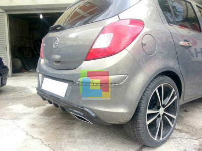 OPEL CORSA D 2006+ DIFFUSORE SOTTO PARAURTI DIFFUSORE TERMINALI CROMATI ABS -