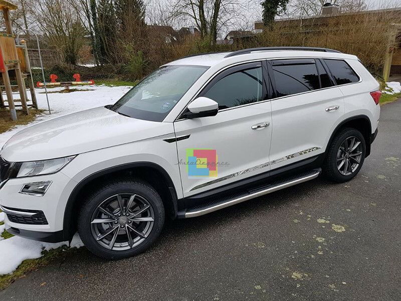 PEDANE LATERALI TOP QUALITA' PER SKODA KODIAQ 2016 IN POI SOTTOPORTA ANTISCIVOLO