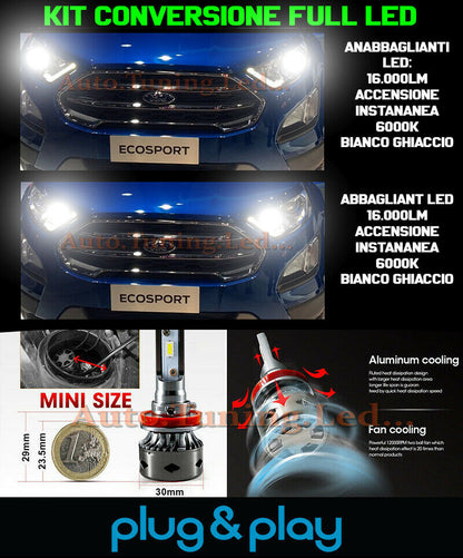 FORD ECOSPORT MK2 LED KIT HIGH BEAM H7 + LOW BEAM 16,000