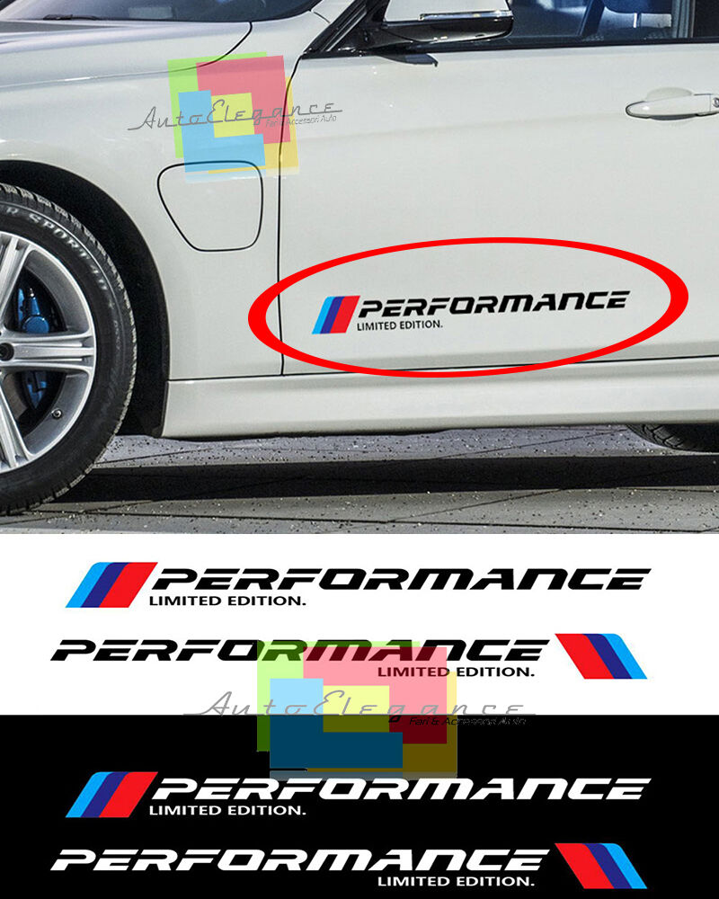 VINILI ADESIVI SPORTELLI LATERALI BMW SERIE 3 E30  LOGO M PERFORMACE