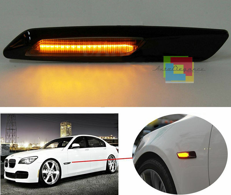 LED INDICATORS FOR BMW 5 SERIES E60 E61 BLACK SMOKED TURNING INDICATORS