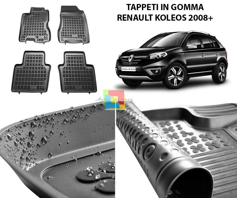 RENAULT KOLEOS 2008 IN POI TAPPETINI AUTO IN GOMMA - TAPPETI TOP QUALITA -1-