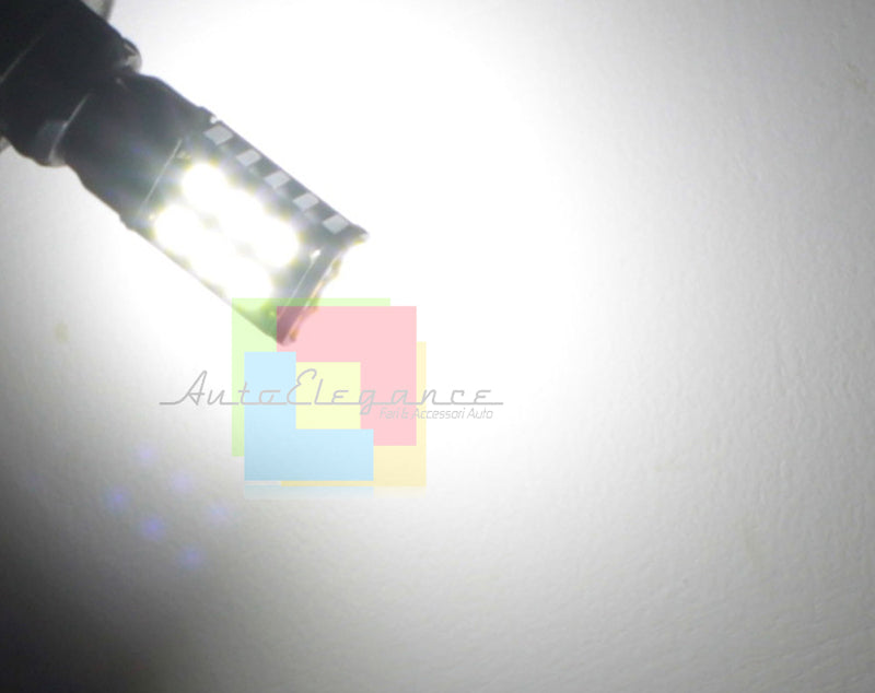 BMW SERIE 3 F30 F31 2011+ 6000K LAMPADE RETROMARCIA A LED P21W BA15 NO ERROR AUTOELEGANCERICAMBI