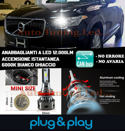 LAMPADE ABBAGLIANTI LED PER VOLVO XC90 II DAL 2014+ ISTANTANEO 6000K