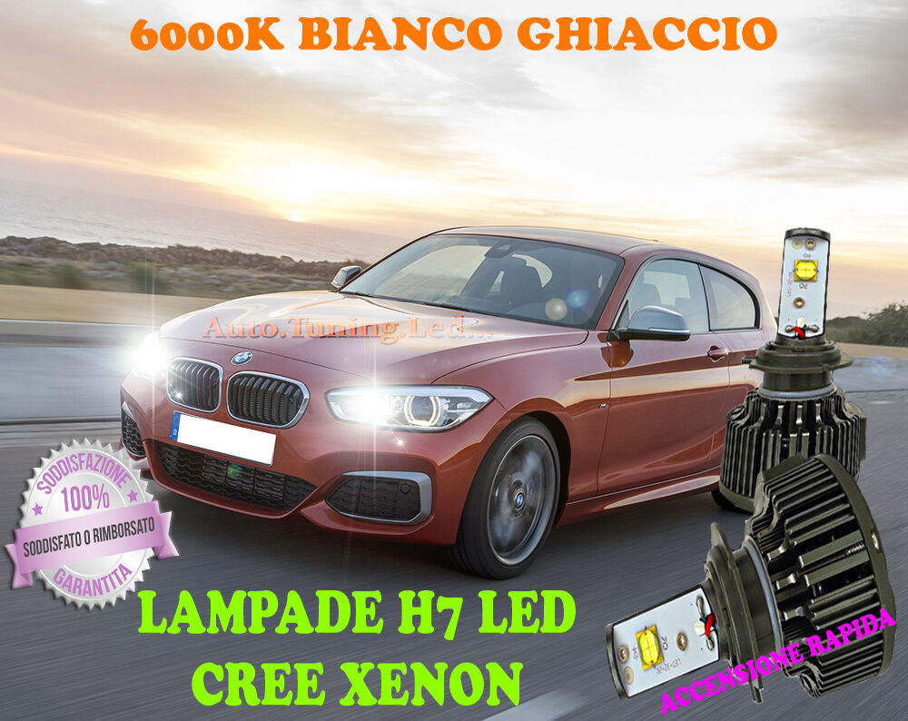 BMW SERIE 1 F21 LAMPADE H7 CREE XENON ABBAGLIANTI 6000K BIANCO RAPIDO AUTOELEGANCERICAMBI