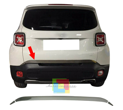 PIASTRA CROMATA PORTELLONE COFANO POSTERIORE JEEP RENEGADE 2014+ ACCIAIO INOX