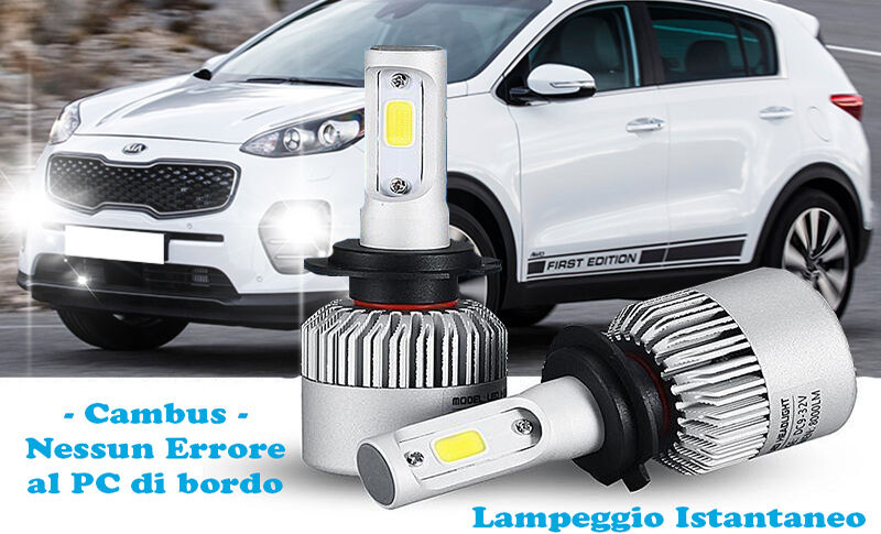 LAMPADE FENDINEBBIA A LED CREE KIA SPORTAGE 2015+ CAMBUS 6000K BIANCO GHIACCIO