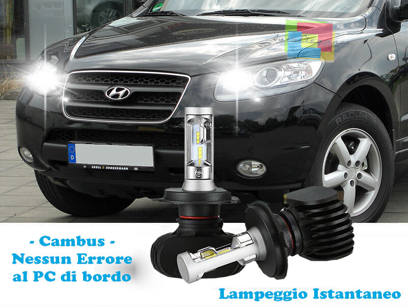 LAMPADE ABBAGLIANTI LAMPEGGIO ISTANTANEO LED HYUNDAI SANTA FE II 05-12 CREE