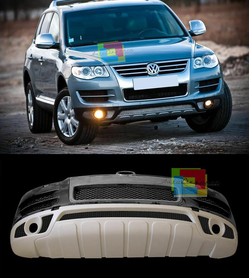 SPOILER SOTTO PARAURTI ANTERIORE LOOK SPORTIVO PER VW TOUAREG 2006-2010 LIFT .-