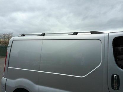 OPEL VIVATO 02-14 BARRE SUL TETTO SATINATE MANCORRENTI ALLUMINIO PORTAPACCHI .-