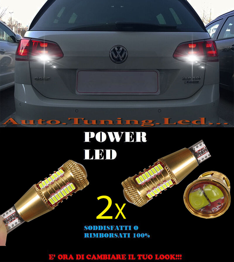 VW GOLF SPORTSVAN LAMPADE RETROMARCIA LED T15 W16W SUPER QUALITA NO ERROR