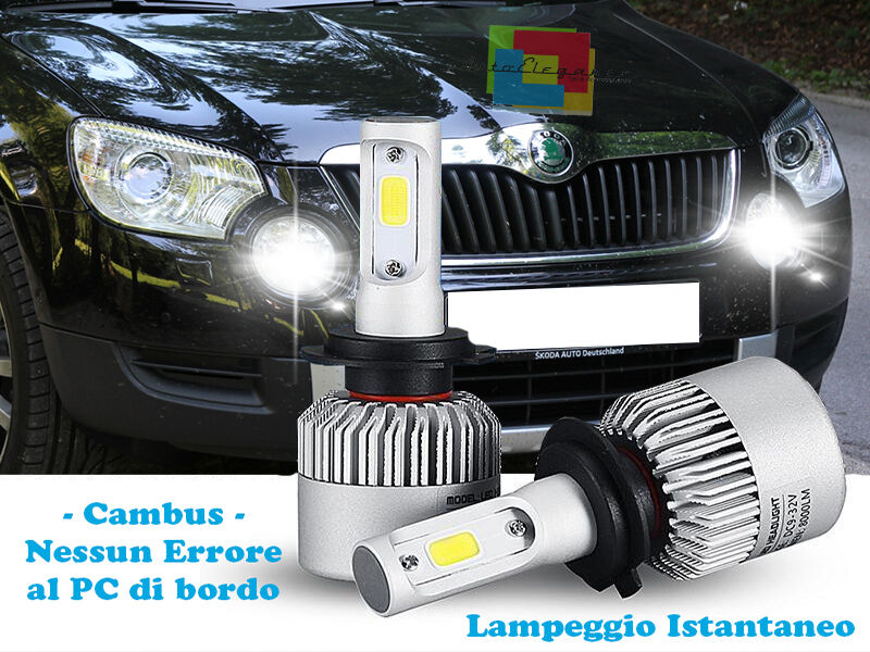 LAMPADE FENDINEBBIA A LED CREE SKODA YETI 2009-2013 CAMBUS BIANCO GHIACCIO