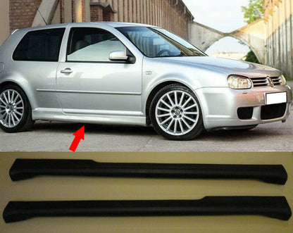 VW GOLF 4 IV 3 PORTE MINIGONNE LATERALI SOTTO PORTA RS ABS / PLASTIC LOOK R32