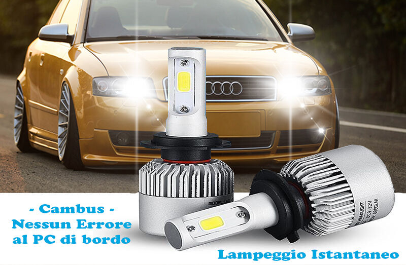 LAMPADE ABBAGLIANTI LED CANBUS AUDI A4 B6 LAMPEGGIO ISTANTANEO