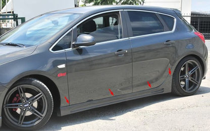 SIDE SKIRTS FOR OPEL ASTRA J 5 DOORS UNDER DOOR SPOILER ABS OPC 0279