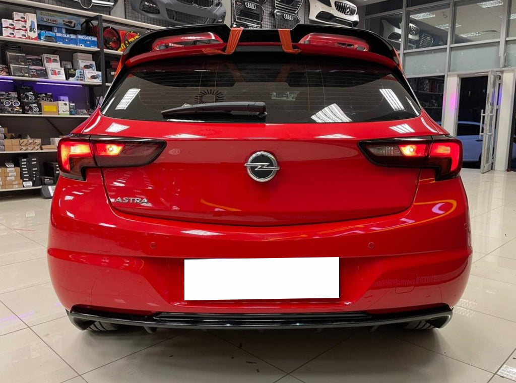 OPEL ASTRA K 2015+ REAR BUMPER DIFFUSER ABS BLACK OPC
