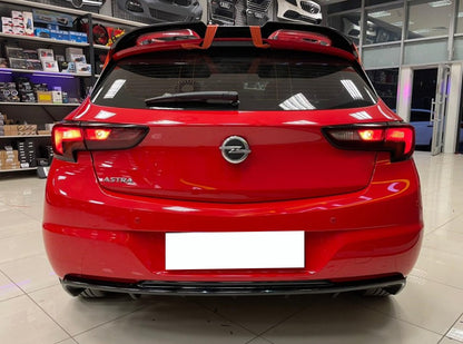 OPEL ASTRA K 2015+ REAR BUMPER DIFFUSER ABS BLACK OPC