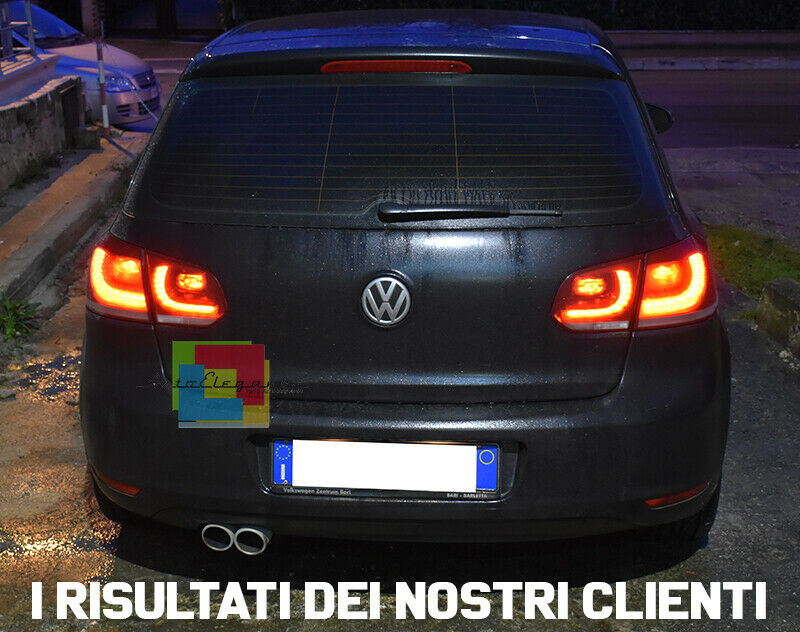 FARI POSTERIORI LOOK GTI A LED VW GOLF 6 MK6 2008-2012 MODELLO ROSSO CILIEGIA