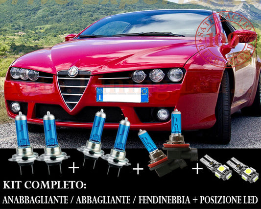 ALFA ROMEO BRERA SET COMPLETO LAMPADE BLU XENON + POSIZIONE A LED AUTOELEGANCERICAMBI