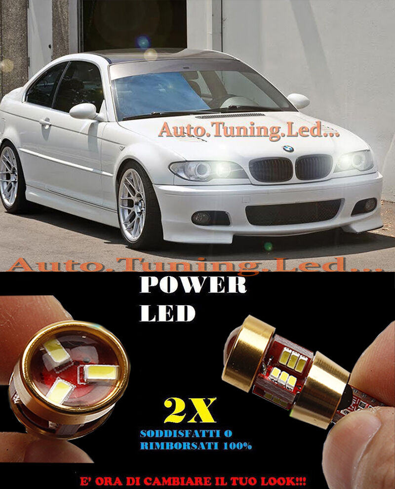 LUCI POSIZIONE BMW E46 COUPE CANBUS T10 BIANCO 27 LED SUPER QUALITA