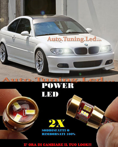 LUCI POSIZIONE BMW E46 COUPE CANBUS T10 BIANCO 27 LED SUPER QUALITA