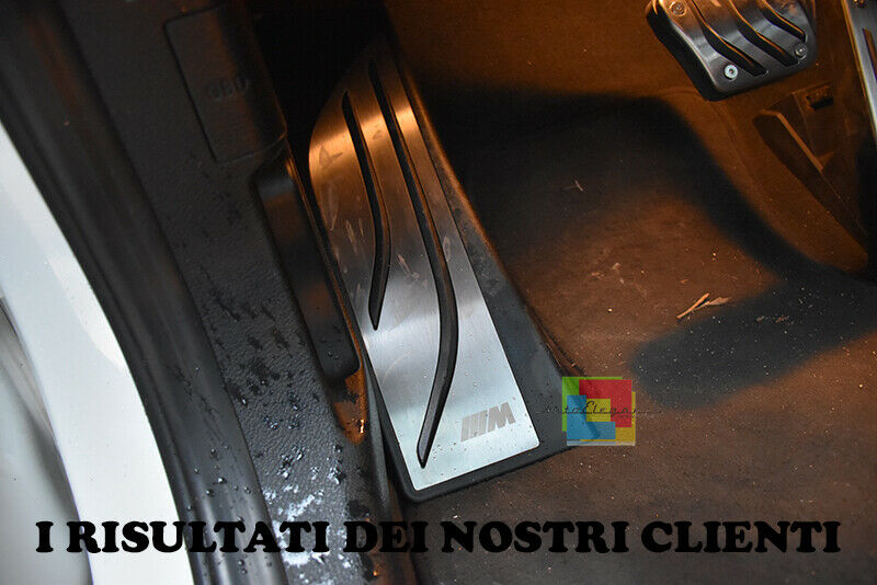 PEDALIERA CAMBIO AUTOMATICO BMW SERIE 1 F20 2011+ - INOX GOMMA ANTISCIVOLO