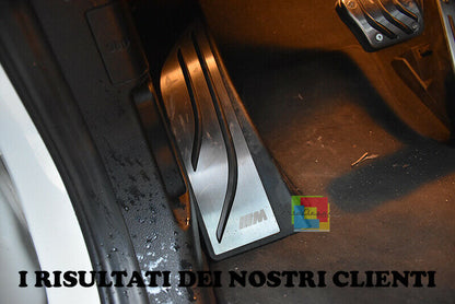 PEDALIERA CAMBIO AUTOMATICO BMW SERIE 1 F20 2011+ - INOX GOMMA ANTISCIVOLO
