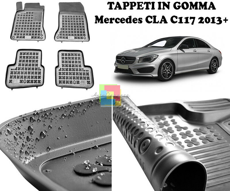 Mercedes CLA C117 2013 IN POI TAPPETINI AUTO IN GOMMA - TAPPETI TOP QUALITA -1-