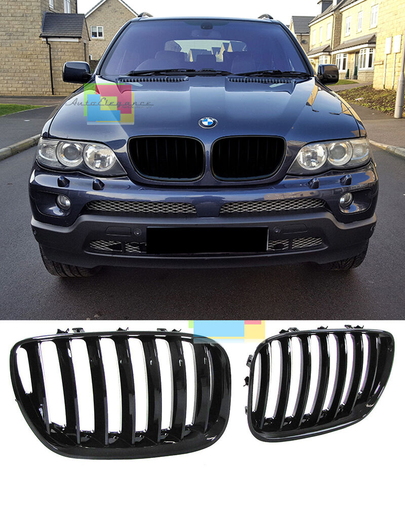 GRIGLIA ANTERIORE BMW X5 E53 2003-2007 RESTYLING NERO LUCIDO LOOK M