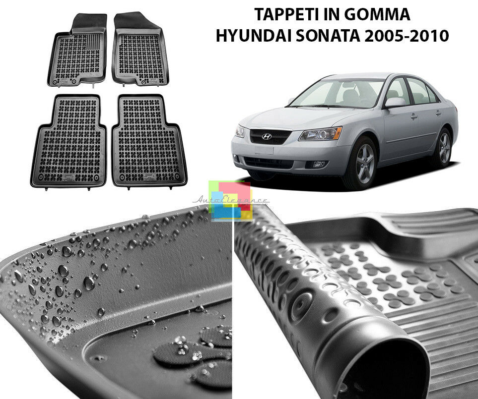 HYUNDAI SONATA 2005-2010 TAPPETINI AUTO IN GOMMA - TAPPETI TOP QUALITA -1-