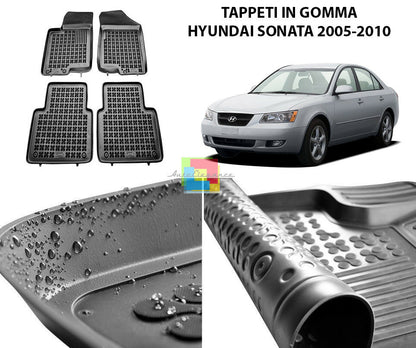 HYUNDAI SONATA 2005-2010 TAPPETINI AUTO IN GOMMA - TAPPETI TOP QUALITA -1-