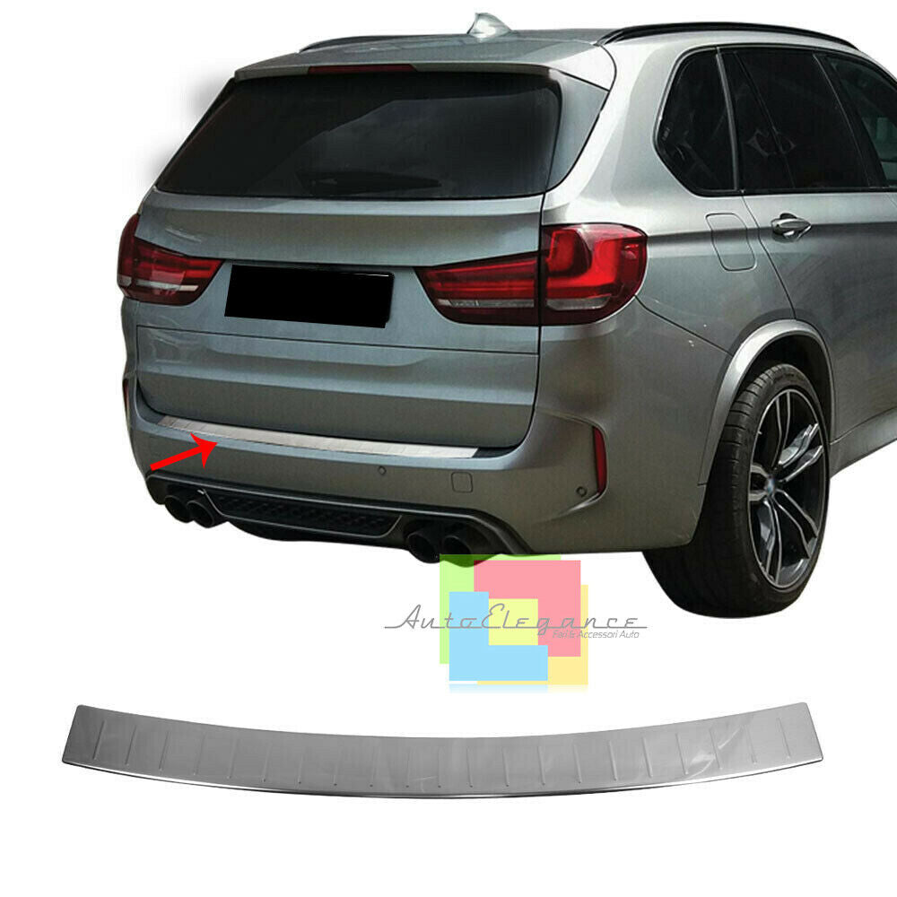 PIASTRA CROMATA PORTELLONE COFANO POSTERIORE BMW X5 F15 2013+ INOX