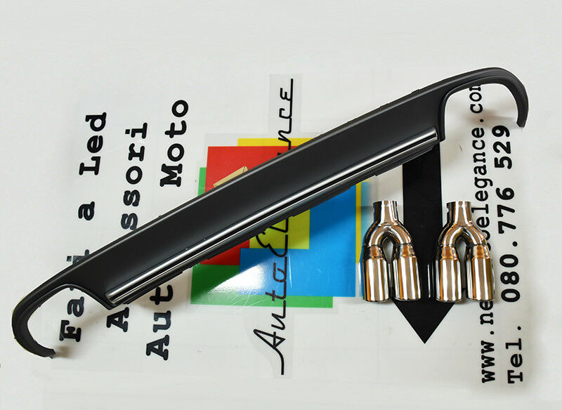 SOTTO PARAURTI AUDI A4 B8 8K 2012-2015 LIFT DIFFUSORE POSTERIORE S4 + TERMINALI