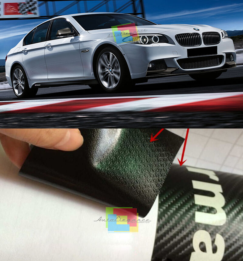 VINILI ADESIVI BMW SERIE 5 F10 2010-2015 CARBON LOOK MINIGONNE LATERALI M SPORT