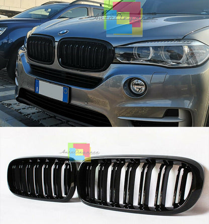 BMW X5 F15 DAL 2014+ MACHERINE NERE DOPPIA STRISCIA LOOK M - GRIGLIE ANTERIORI - AUTOELEGANCERICAMBI