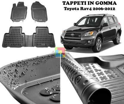TOYOTA RAV4 2006-2012 TAPPETINI AUTO GOMMA - TAPPETI TOP QUALITA -1-