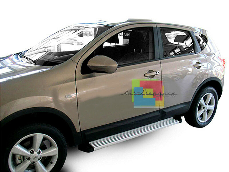 PEDANE LATERALI PER NISSAN QASHQAI 2006-2013 SOTTOPORTA TOP QUALITA' ALLUMINIO