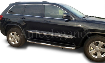 PEDANE LATERALI JEEP GRAND CHEROKEE 2005-2011 SOTTOPORTA IN ALLUMINIO / ABS