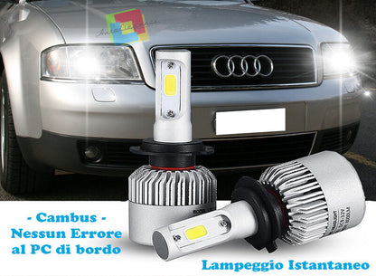 LAMPADE ANABBAGLIANTI LED AUDI A6 C5 4B 1997-2005 LAMPEGGIO ISTANTANEO 6000K