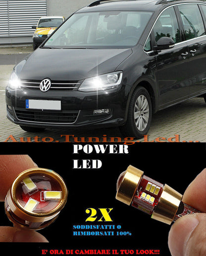 LUCI POSIZIONE VW SHARAN 1995-2010 T10 BIANCO 27 LED SUPER QUALITA