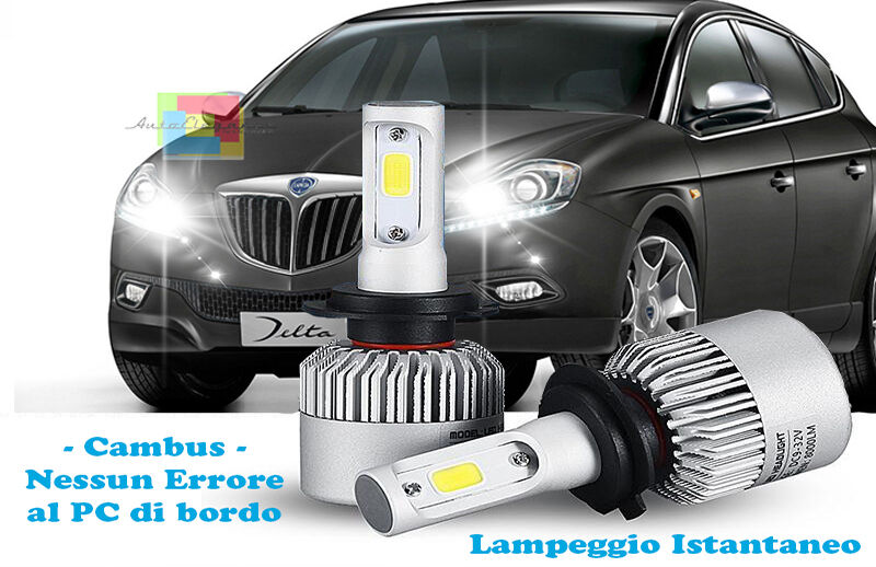 LAMPADE ABBAGLIANTI LED LANCIA DELTA 08-14 CANBUS LAMPEGGIO ISTANTANEO