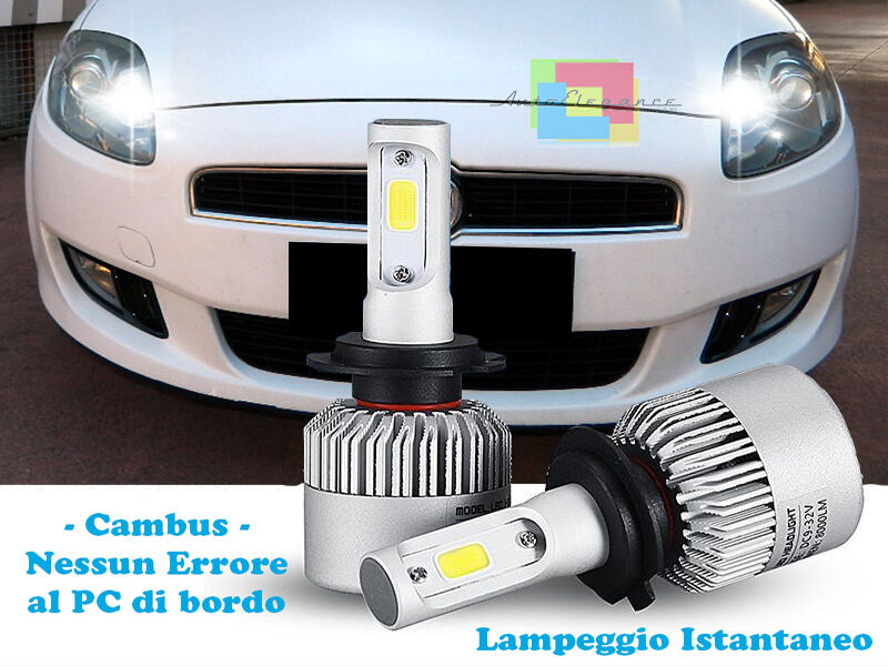 LAMPADE ABBAGLIANTI LED FIAT BRAVO 2007+ LAMPEGGIO ISTANTANEO 6000K ---