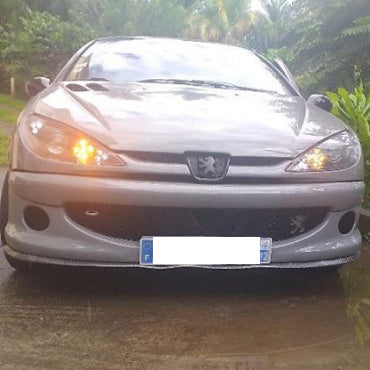 CHROME HEADLIGHTS PEUGEOT 206 1998+ SPORTS HEADLIGHTS LED INDICATORS