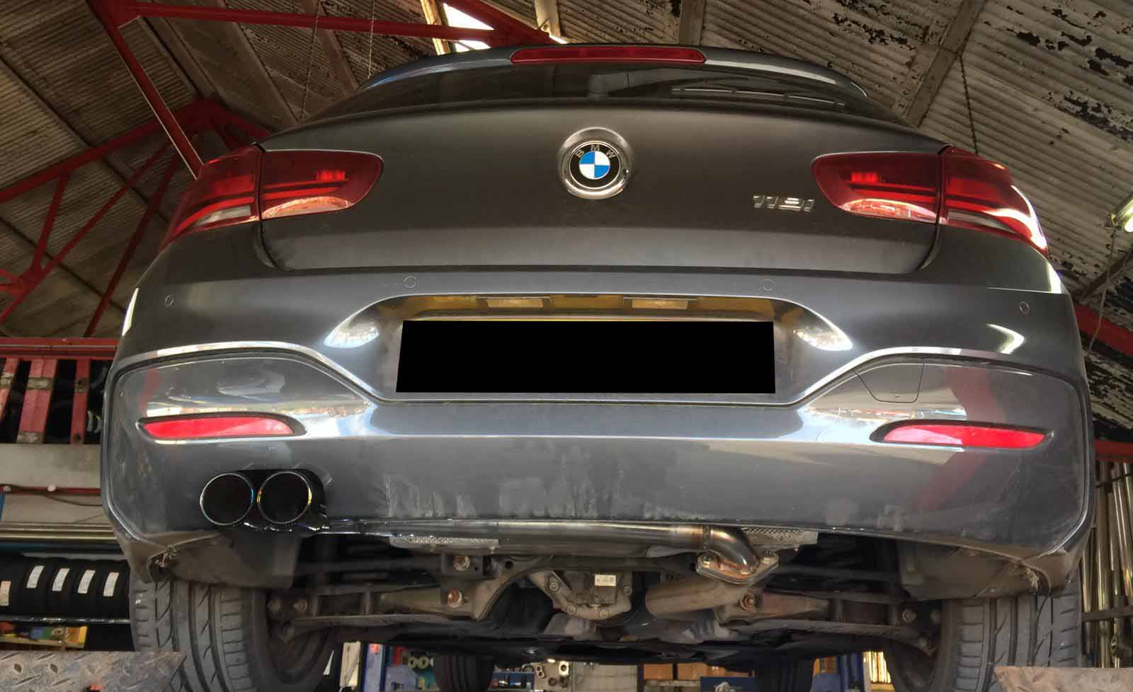 BMW SERIE 1 F20 F21 TERMINALE DI SCARICO ACCIAIO INOX NERO LUCIDO M SPORT AUTOELEGANCERICAMBI